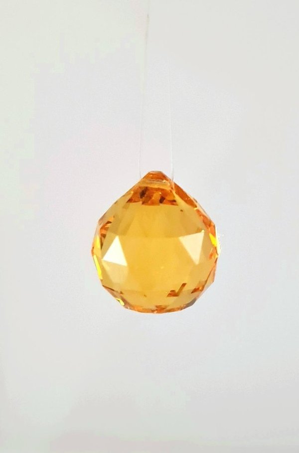 30mm Gelber Regenbogenkristallkugel, Sonnenfänger, Swarovski Kugel
