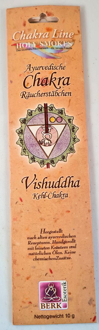 Vishuddha Kehl Chakra - Ayurvedische Chakra Räucherstäbchen