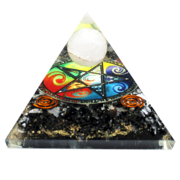 Orgonit-Pyramide - Mitternachts Pentagram - 70mm