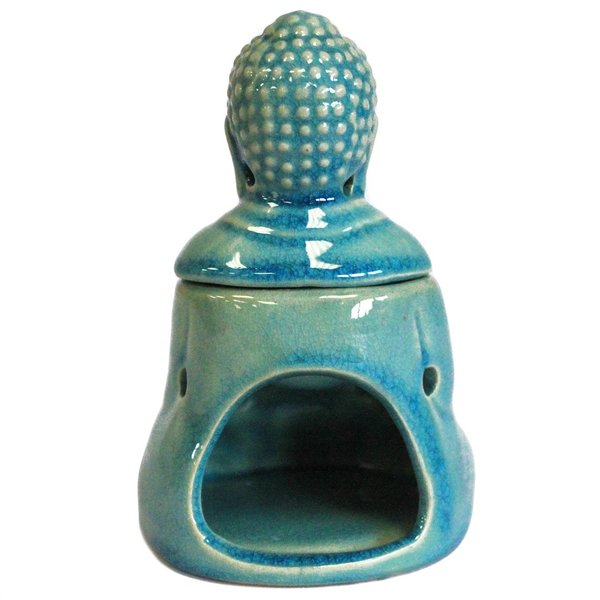 Duftlampe - Sitzender Buddha blau