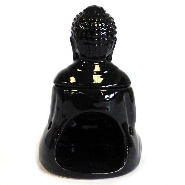 Duftlampe - Sitzender Buddha schwarz