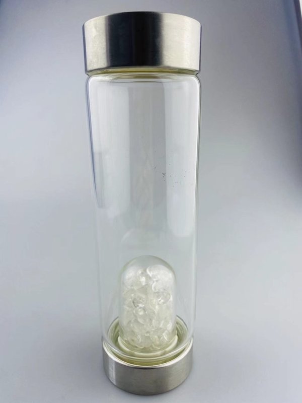 Kristallflasche - Klarer Quarz - Splitter
