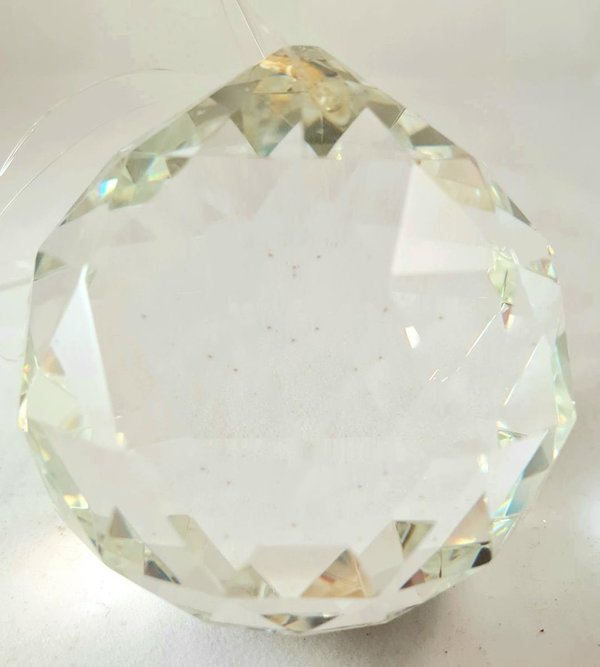 9 cm Regenbogenkristall Klar, Sonnenfänger, Feng Shui